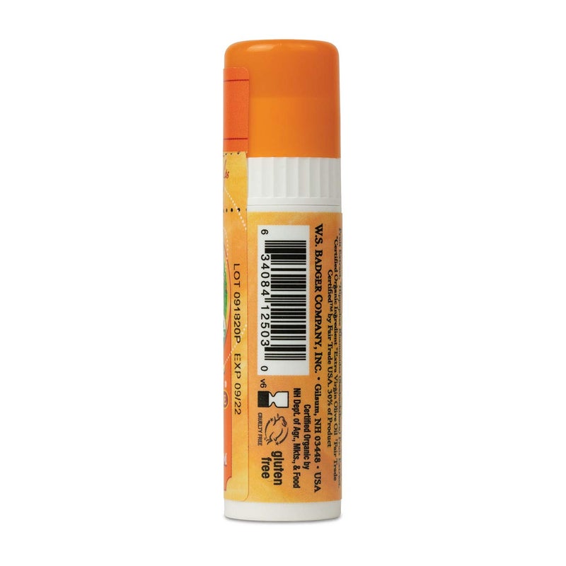 Badger Sweet Orange Cocoa Butter Lip Balm - .25oz Stick - Image 4