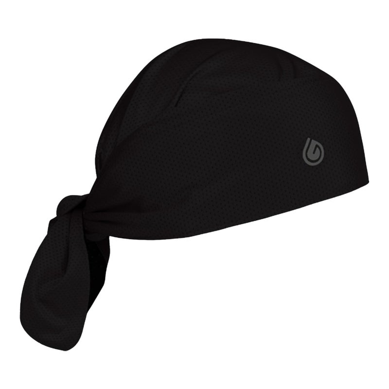 Gymwrap Full Triangle 20 Moisture Wicking Headwrap TriLayer EvapoCOOL Ventilation Technology Adjustable Tie Head Sweat Stopper Cooling Bandana Workout Hair Wrap for Sports and Gym Black - Image 2