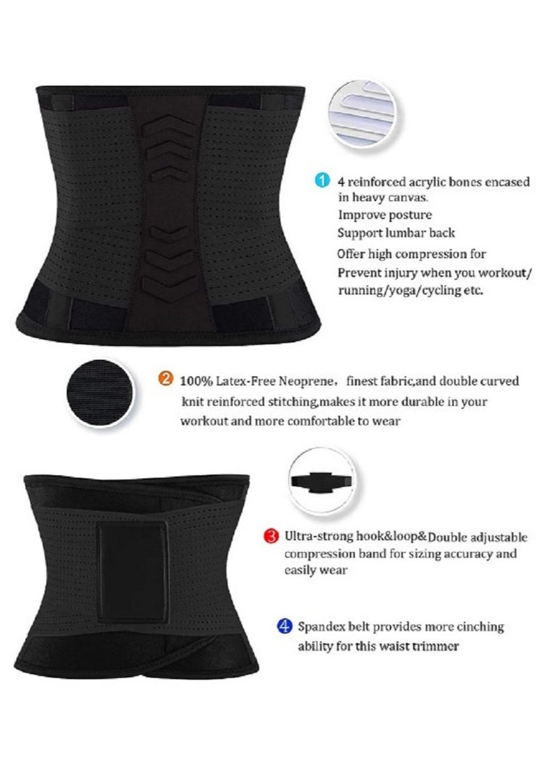 Generic - The waist and abdomen slimming belt targets the waist directly and makes the body sweat during physical fitness exercises, and stimulates faster fat burning in the abdomen.L - Image 1