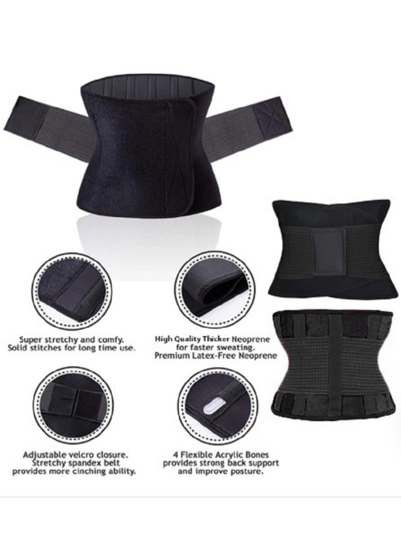 Generic - The waist and abdomen slimming belt targets the waist directly and makes the body sweat during physical fitness exercises, and stimulates faster fat burning in the abdomen.L - Image 1