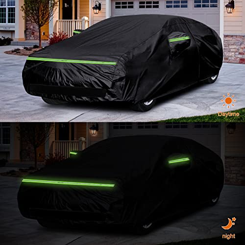 SPORTULI Waterproof Car Cover Replace for 2015-2025 Tesla Model X, All Weather Model X Covers with Zipper Door, Ventilated Mesh & Charging Port for Snow Rain Dust Hail Protection - Image 3