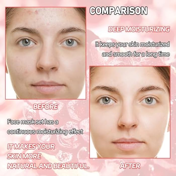 WYBLZPXZ 10 Pack Fruits Sheet Face Mask Skin Care Set,Deep Hydrating Facial Mask for All Skin Types,Mildness Long Lasting Moisturizing Face Masks Skincare for Men & Women - Image 3