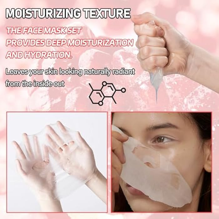 WYBLZPXZ 10 Pack Fruits Sheet Face Mask Skin Care Set,Deep Hydrating Facial Mask for All Skin Types,Mildness Long Lasting Moisturizing Face Masks Skincare for Men & Women - Image 4