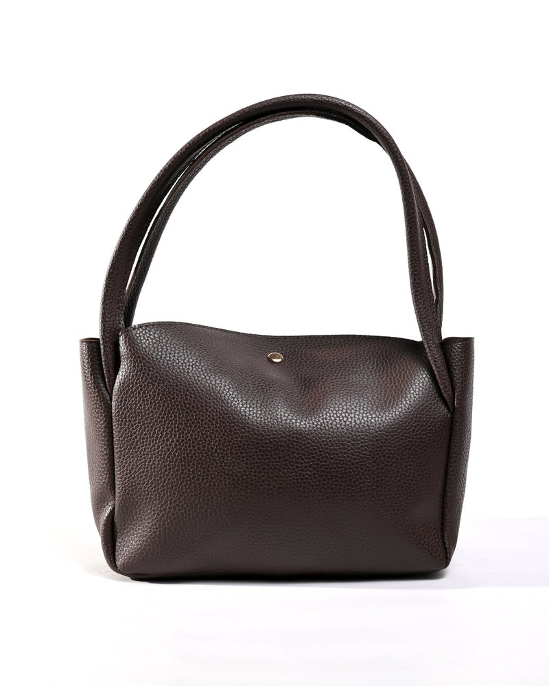 Trendy Leather Mini Bag With Double Handles - Image 3