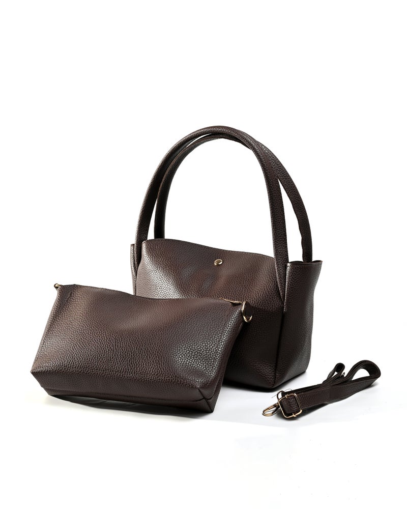 Trendy Leather Mini Bag With Double Handles - Image 1