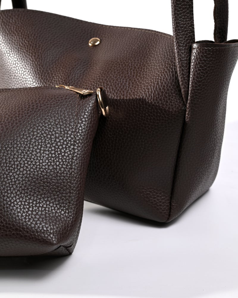 Trendy Leather Mini Bag With Double Handles - Image 2