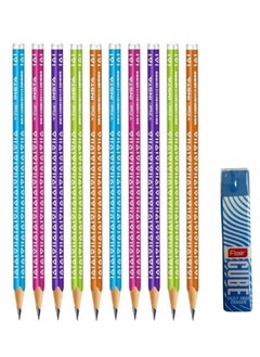 Flair FLAIR Creative Series Aero Pencil Smart Kit | Colourful 2B Lead Pencils | Fun & Functional Box | Stationery Kit Ideal For Gifting | Set Of 10 Wooden Pencils, 1 Eraser & 1 In-Built Sharpener.  - Image 2