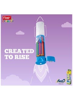 Flair FLAIR Creative Series Aero Pencil Smart Kit | Colourful 2B Lead Pencils | Fun & Functional Box | Stationery Kit Ideal For Gifting | Set Of 10 Wooden Pencils, 1 Eraser & 1 In-Built Sharpener.  - Image 4