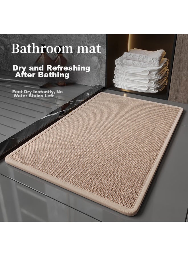 Zhujun Bathroom Mat, Quick-drying Absorbent Doormat For Toilet Entrance, Non-slip Foot Mat, Entrance Mat, 40x60cm - Image 1