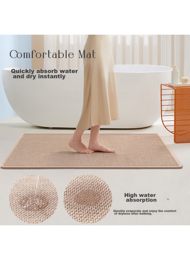 Zhujun Bathroom Mat, Quick-drying Absorbent Doormat For Toilet Entrance, Non-slip Foot Mat, Entrance Mat, 40x60cm - Image 2