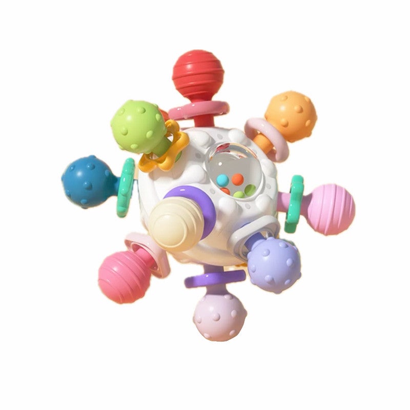 Baby Rattle Toy Manhattan Teether Ball White bag