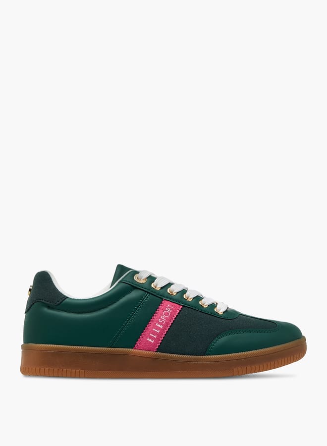 ELLE Women's Logo Detail Sneakers with Lace-Up Closure  - Image 3