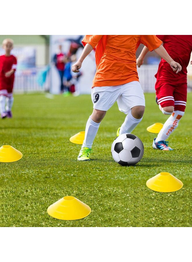 مجموعة معدات تدريب السرعة والرشاقة، سلم سرعة بطول 20 قدمًا، 12 مخروطًا، 4 حواجز قابلة للتعديل، حبل قفز، مظلة. مثالية لكرة السلة وكرة القدم وكرة القدم الأمريكية للشباب والكبار. - Image 5