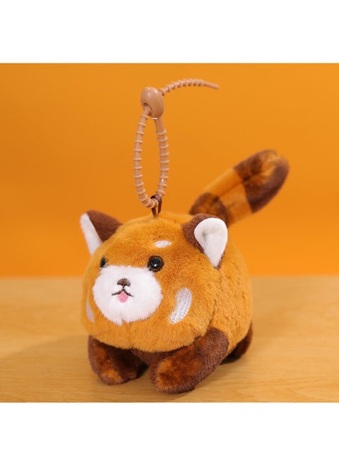 Le Jier With Keychain Bell Pull Rope Wagging Tail Cat Doll Called White Rabbit Plush Toy Gift-Specifications:Little Raccoon [ Tadpole Tie]