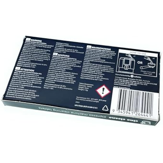CAFETTO Cino Cleano Espresso Machine Cleaning Tablets For Breville Espresso Machines Descaling Tablets For Baristas Pack Of 2 16 Tablets - Image 3