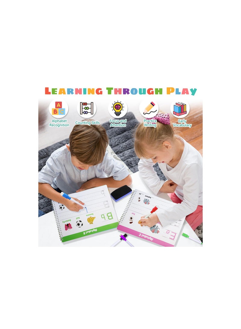 Handwriting Practice Book for Kids, Preschool Learning Activity Busy Book for Toddler 3 4 5 Year Olds, 40 Pages Autism Educational Montessori Toys, Best Gifts  for Boys and Girls In Kindergartens - Image 4