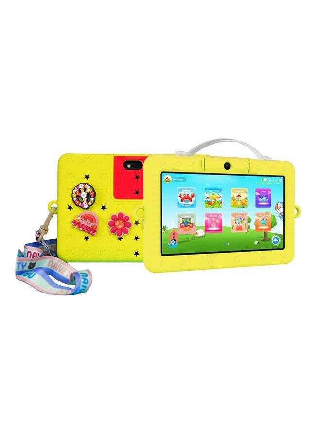 Oteeto - Tablet Kids 7 Inch Dual SIM 4GB RAM 128GB  Wifi With Kids Case Black And Yellow - Middle East Version - Image 1