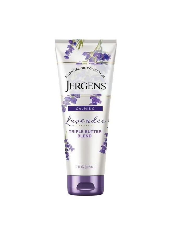 Lavender Body Butter Body and Hand Lotion Moisturizer for Women 7 Fl Oz Pack of 1 with Essential Oils for Indulgent Moisturization White