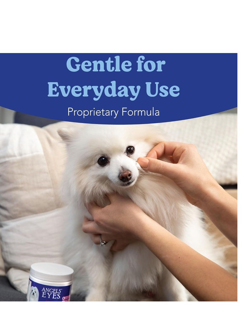 ANGELS' EYES - ANGELS' EYES Gentle Tear Stain Wipes for Dogs and Cats | 100 ct Presoaked & Textured Eye & Face Wipes | Remove Discharge & Mucus Secretions - Image 1
