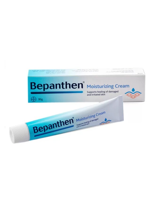 Bepanthen Moisturizing Cream, Supports Healing of Damaged and Irritated Skin, 30g - Image 1