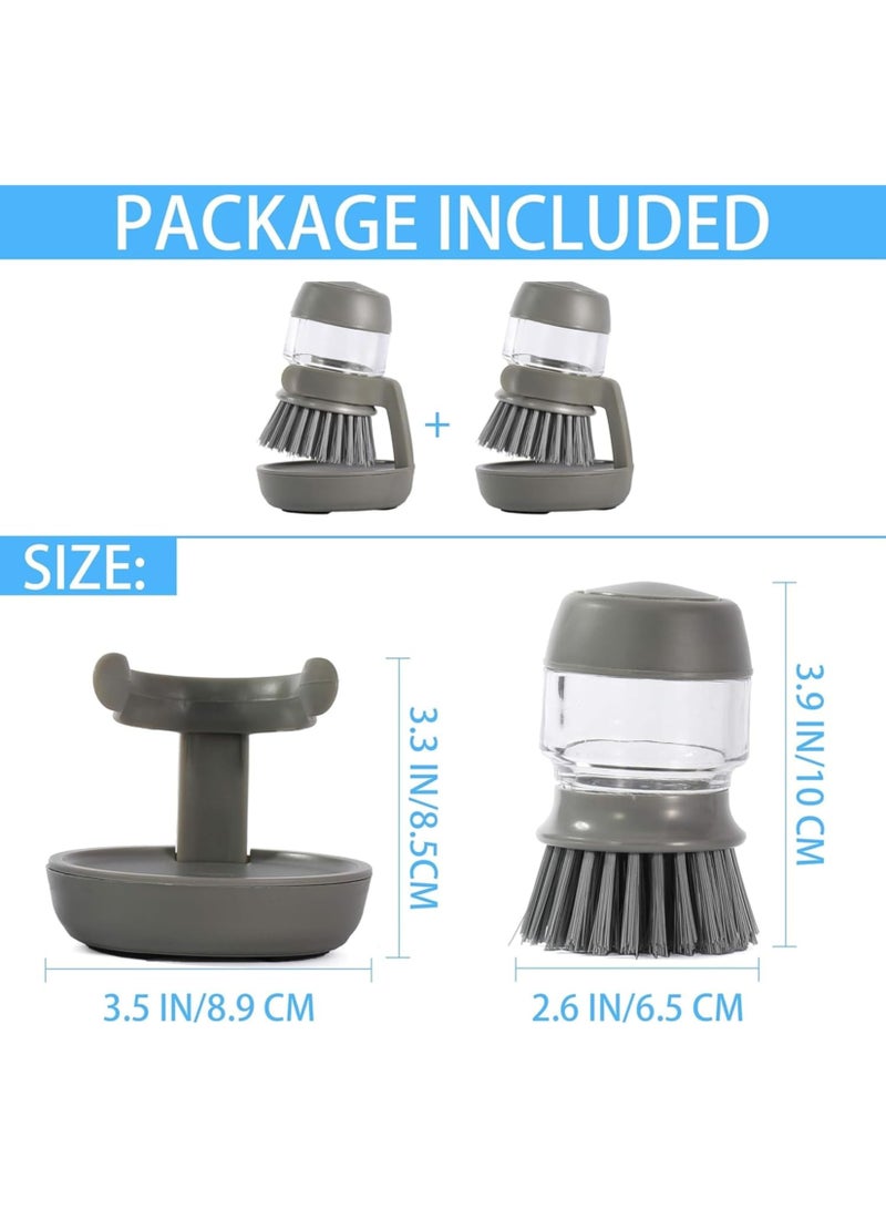 SUPREMIUM فرشاة تنظيف الأطباق مع موزع صابون وصينية تصريف - فرشاة تنظيف متينة لليد لتنظيف الأطباق، القدور، المقالي، والمغسلة - فرشاة مطبخ مريحة مع حامل تخزين - Image 5