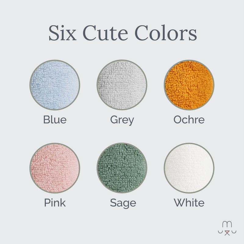 Natemia مناديل استحمام الأطفال العضوية من ناتيميا (5 عبوات، 12 بوصة × 12 بوصة) - 100% قطن عضوي - مناشف أطفال فائقة النعومة للبشرة الحساسة - حديثي الولادة، الأولاد والبنات - مناديل استحمام، ضرورة في سجل المواليد (رمادي) - Image 3