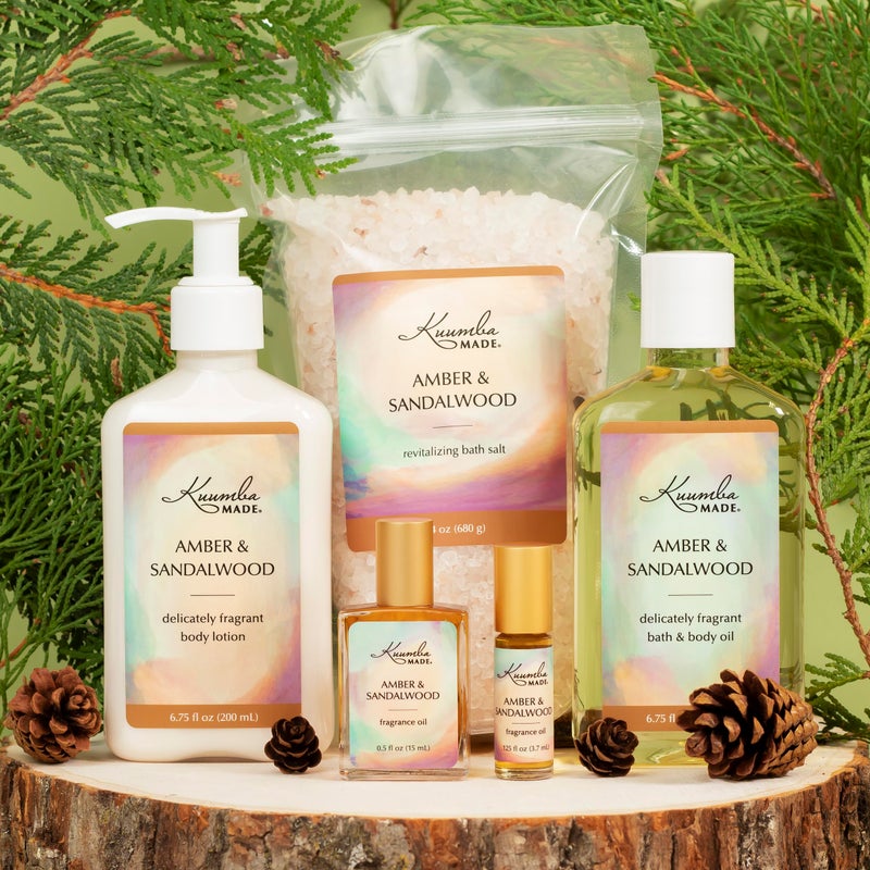 Kuumba Made Amber & Sandalwood Body Lotion 6.75 fl oz | Moisturizing Scented Lotion with Dispenser Pump - Image 3