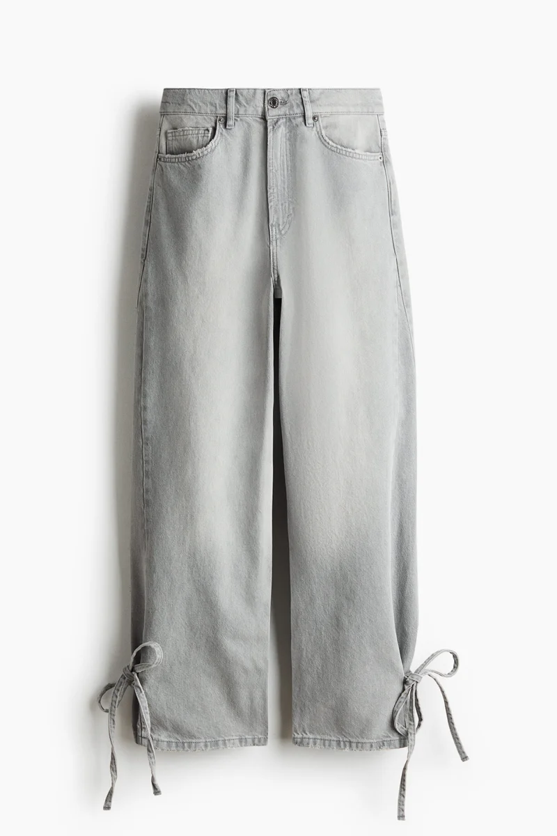 H&M  Barrel High Waist Ankle Jeans for Women | Best Price UAE