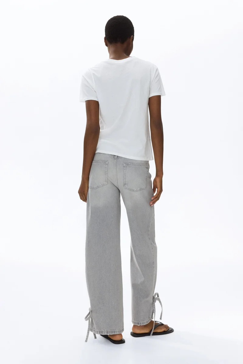H&M  Barrel High Waist Ankle Jeans for Women | Best Price UAE