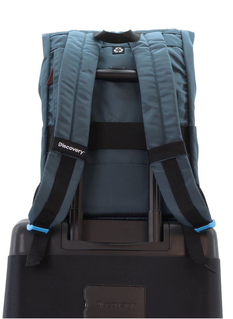Discovery ICON Roll Top 15L Backpack Steel Blue, Durable Lightweight Multi Compartment Travel Bag, Padded Laptop/Tablet Pocket RFID, Adjustable Strap With Luggage Fix Strap, Men Women School Outdoor - pzsku/Z3199C723A3A795D0FA56Z/45/_/1721996956/08a68c7c-5c31-43a2-b30e-628096f0dab6