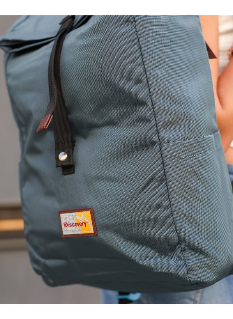 Discovery ICON Roll Top 15L Backpack Steel Blue, Durable Lightweight Multi Compartment Travel Bag, Padded Laptop/Tablet Pocket RFID, Adjustable Strap With Luggage Fix Strap, Men Women School Outdoor - pzsku/Z3199C723A3A795D0FA56Z/45/_/1739530769/674b656b-1aa1-4151-947b-e99251d7ae5a