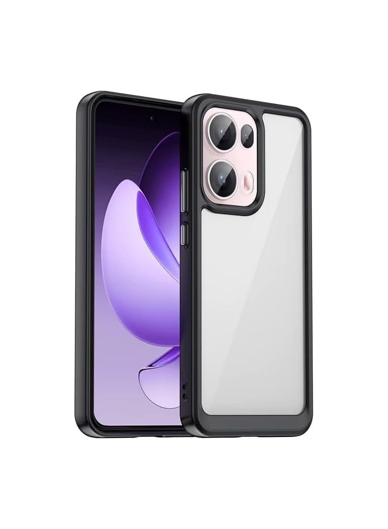 general Transparent shell for OPPO Reno13 Pro, color hard acrylic transparent back cover Soft TPU edge thicker drop and shock proof shell for OPPO Reno13 Pro 5G - Image 1