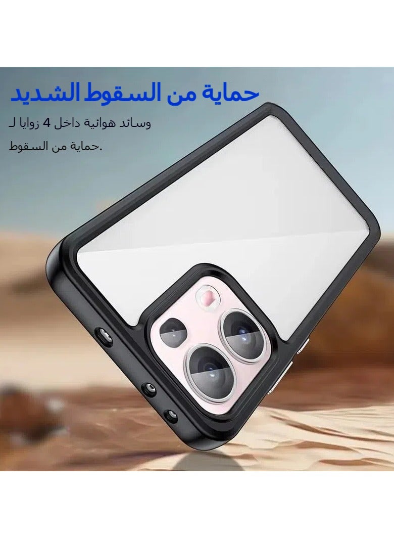 general Transparent shell for OPPO Reno13 Pro, color hard acrylic transparent back cover Soft TPU edge thicker drop and shock proof shell for OPPO Reno13 Pro 5G - Image 4