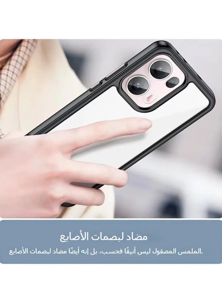 general Transparent shell for OPPO Reno13 Pro, color hard acrylic transparent back cover Soft TPU edge thicker drop and shock proof shell for OPPO Reno13 Pro 5G - Image 5