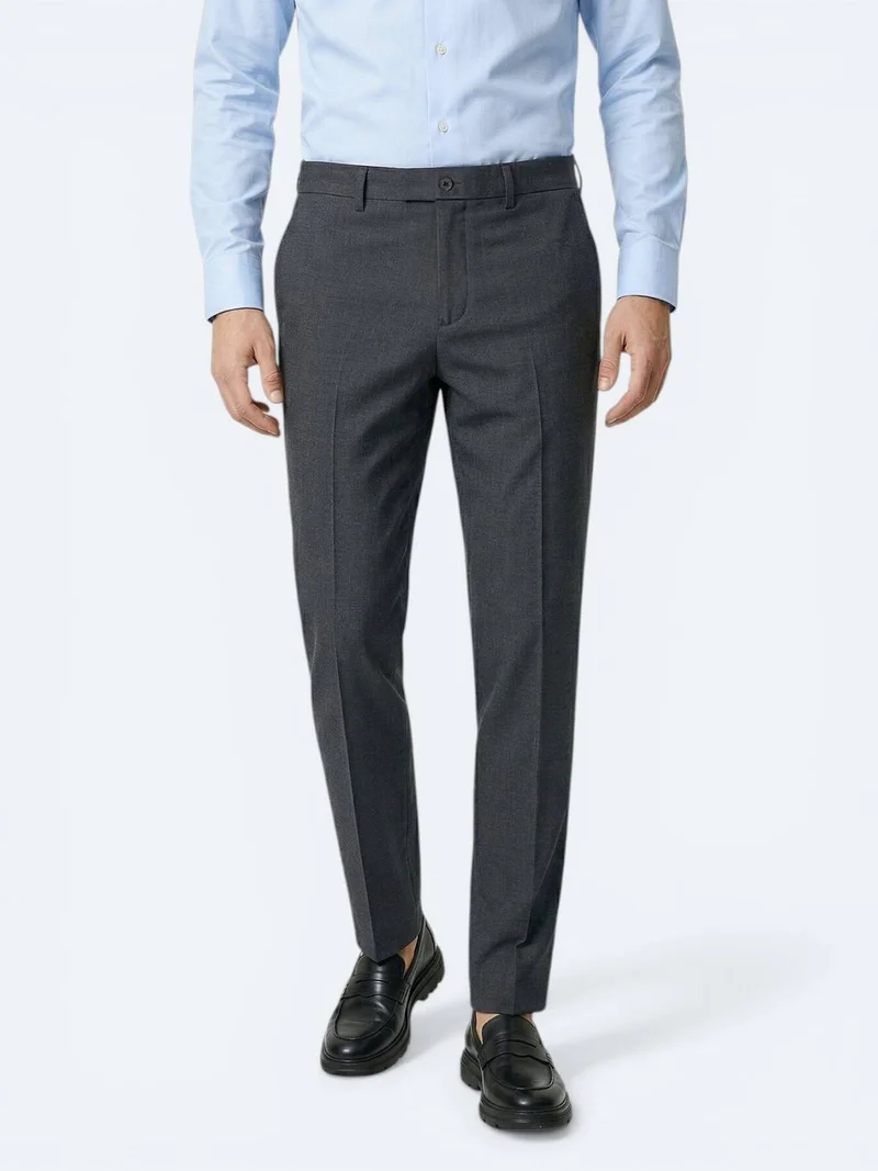 Kip Colourful Weaving Fitted Fit Classical Wool Blended Trousers