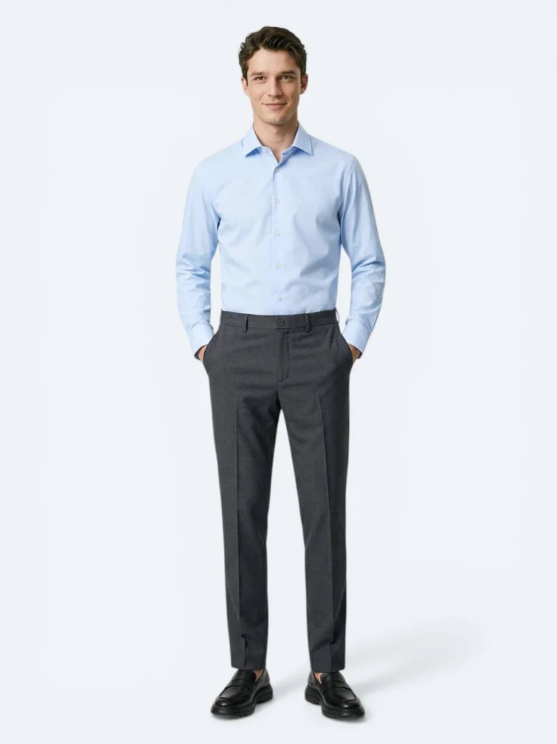 Kip Fitted Fit Classical Wool Blended Trousers