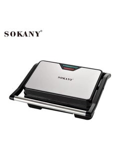 sokany Non-Stick Grill, Panini/Sandwich Grill, Steak Machine, 850 Watts, for Grilled Meat, Sausages, Hamburgers, Bread Sandwich SK-223 Black  - Image 1