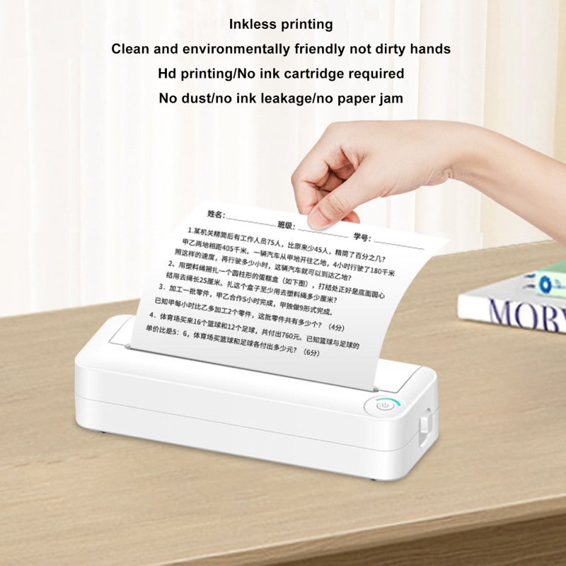 Portable Printer Thermal Technology Inkless Printing - Portable Printer for On-the-Go Use - Remote Printing via Bluetooth for Smart Devices - Image 3