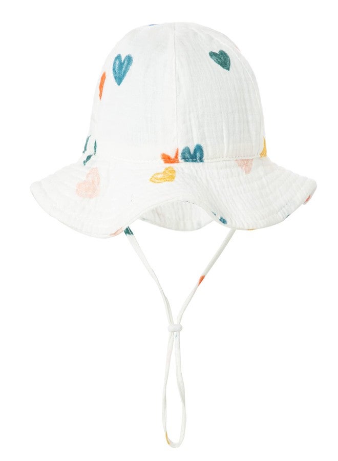 OVOY Baby Wide Brim UV-Sun-Protection-Hats - Adjustable Bucket Hat for Boys & Girls 3-12M, Newborn Soft Seersucker Summer Hat - Image 1