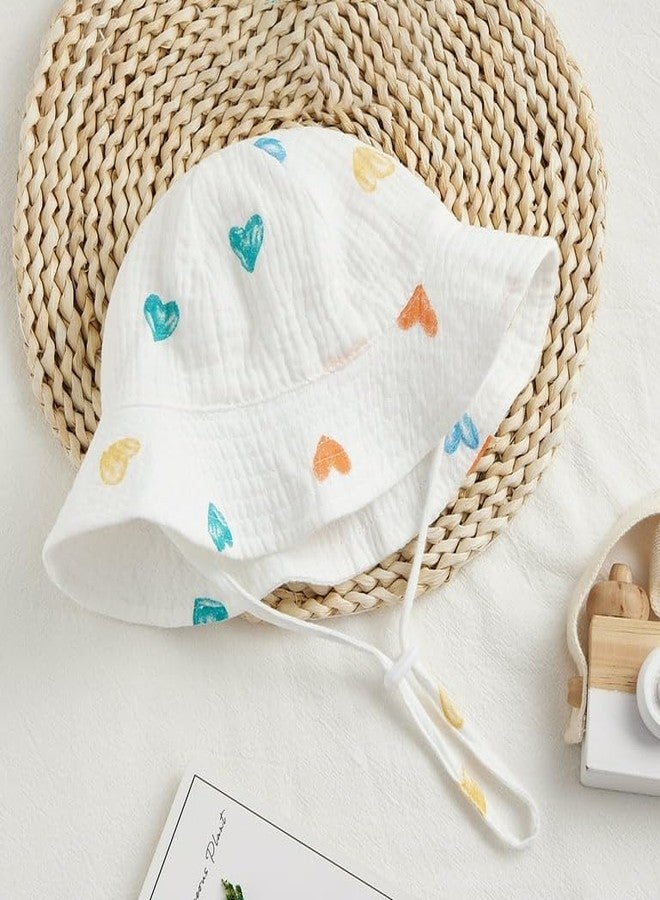 OVOY Baby Wide Brim UV-Sun-Protection-Hats - Adjustable Bucket Hat for Boys & Girls 3-12M, Newborn Soft Seersucker Summer Hat - Image 3