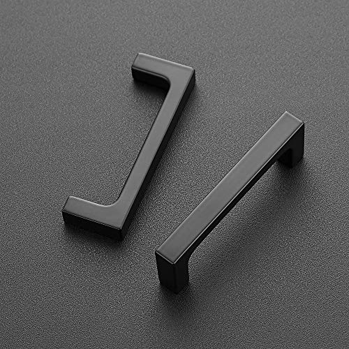 Ravinte 45 Pack Solid 3 Inch Kitchen Square Cabinet Handles Matte Black Pulls Drawer Pulls Kitchen Cabinet Hardware Flat Black Handles - Image 2