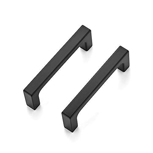 Ravinte 45 Pack Solid 3 Inch Kitchen Square Cabinet Handles Matte Black Pulls Drawer Pulls Kitchen Cabinet Hardware Flat Black Handles - Image 1