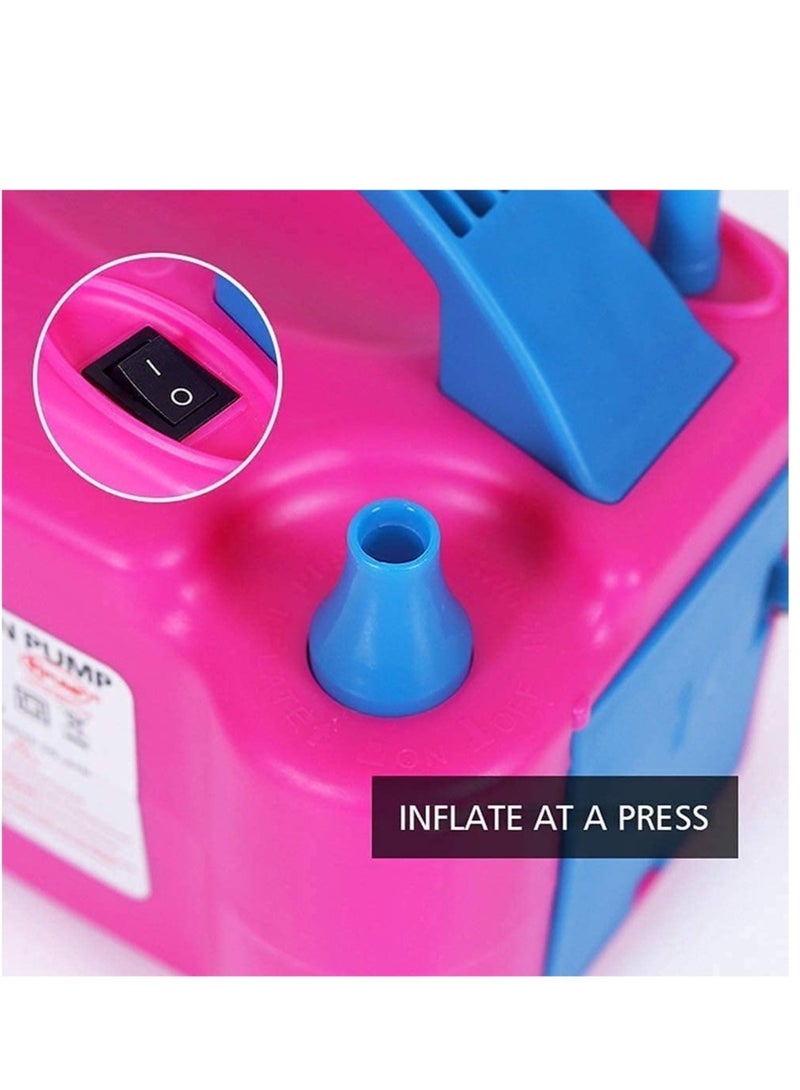 ELTRAZONE Portable Dual Nozzle Electric Balloon Blower Pump Inflator For Birthday House Anniversary Party Bedroom Decoration - Image 2