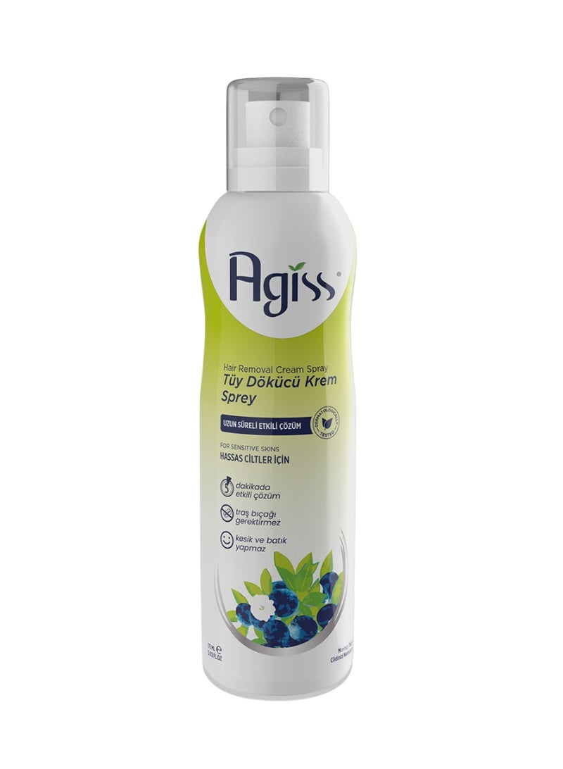 Agiss Hair Removal Cream Spray for Women – Fast & Painless Hair Removal, Smooth Skin Formula for Sensitive Skin – No Razor Needed – Long-Lasting Results - Image 1