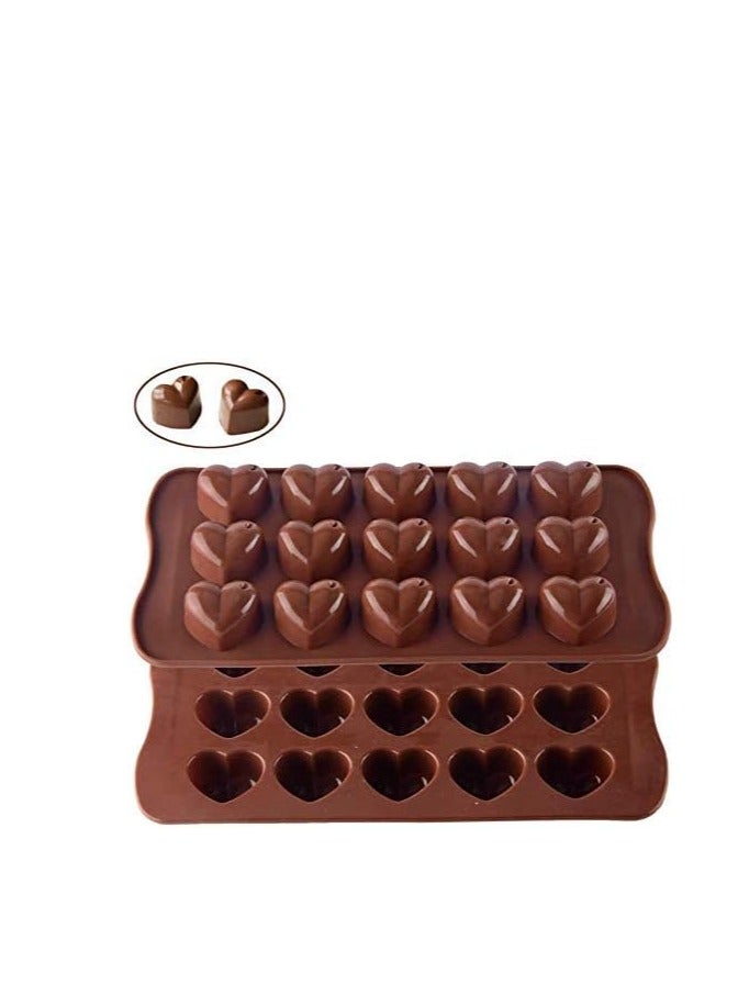 Heart Shaped Silicone Chocolate Mold - Molds for Cakes, Soaps, Ice Cream, Candy, and Jelly - Image 2