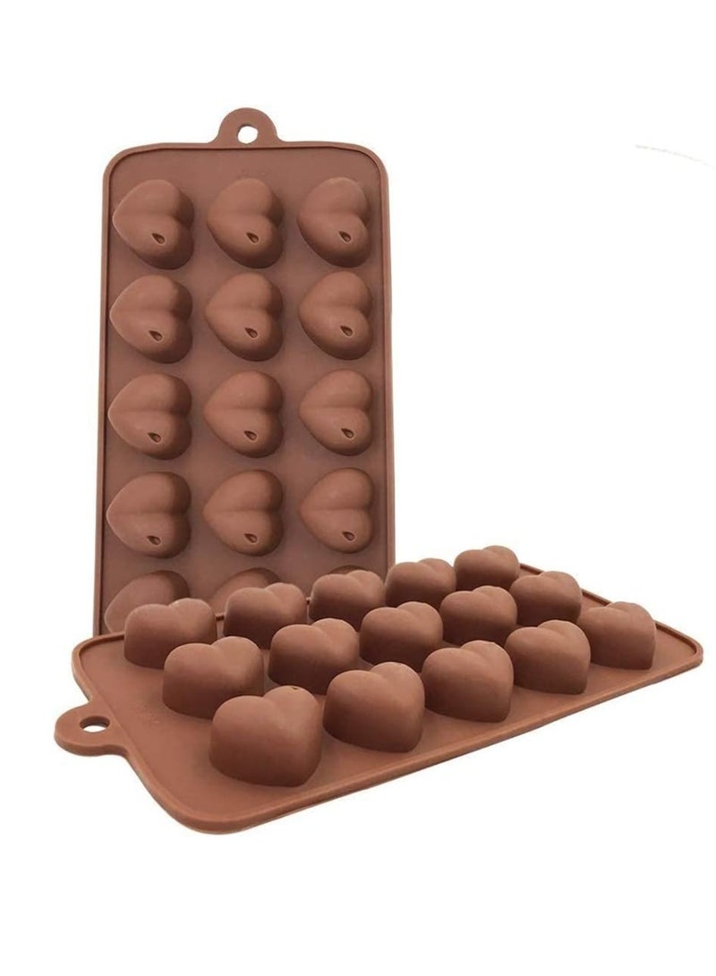 Heart Shaped Silicone Chocolate Mold - Molds for Cakes, Soaps, Ice Cream, Candy, and Jelly - Image 3