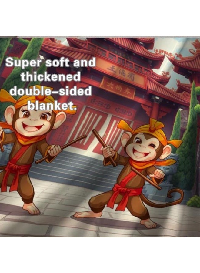 عام بطانية رقيقة من الفانيلا الكرتونية للأطفال أو الطلاب (دافئة ومريحة ومناسبة للنوم والألعاب) 100 سم * 150 سم - 90 - Image 3