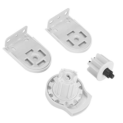 Rollerhouses Roller Shade Brackets with Mechanism Roller Shade Clutch+Skyline Mounting Brackets + End Plug for 1 1/4" Tube, White - Image 1