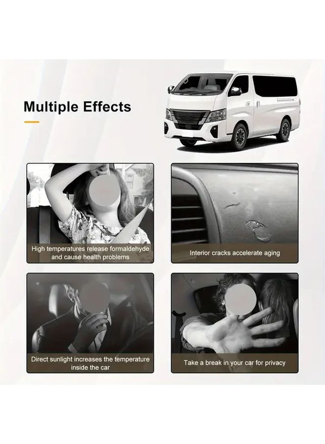 4 Piece Magnetic Car Window Screens Adjustable Curtains 99 UV Protection Folding Shades Night Privacy - Image 3