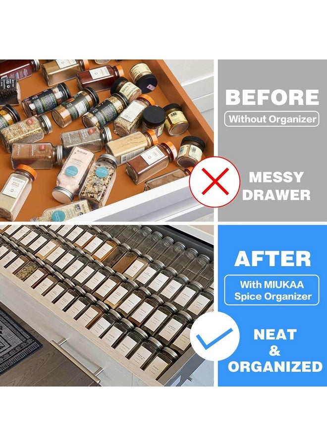 VBM Acrylic Spice Drawer Organizer Expandable Seasoning Jars 13" Seasoning Jars Drawer Insert, Kitchen Spice Rack Tray for Drawer/Countertop (Jars not included) (8) - Image 5